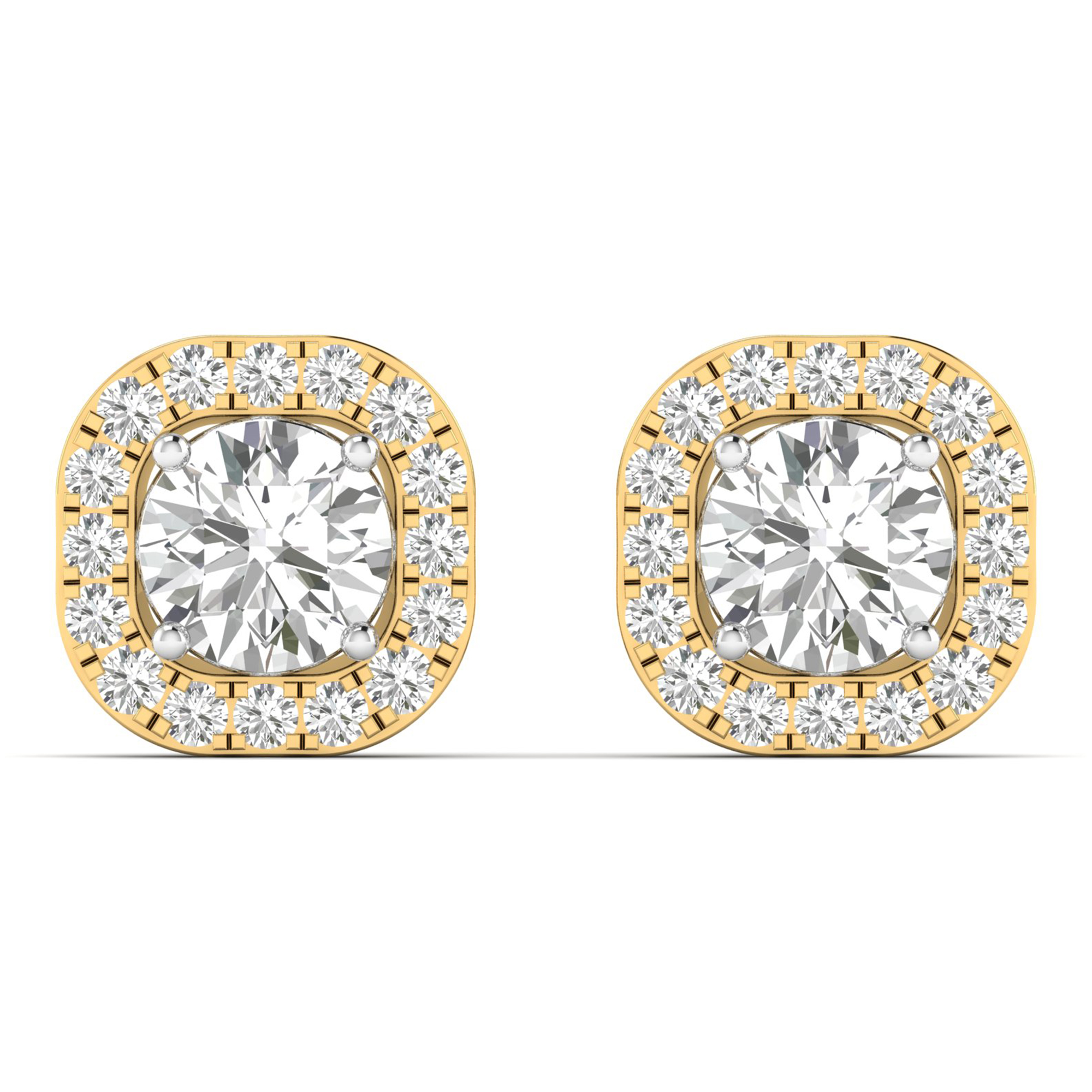 Natural Round cut diamond studs